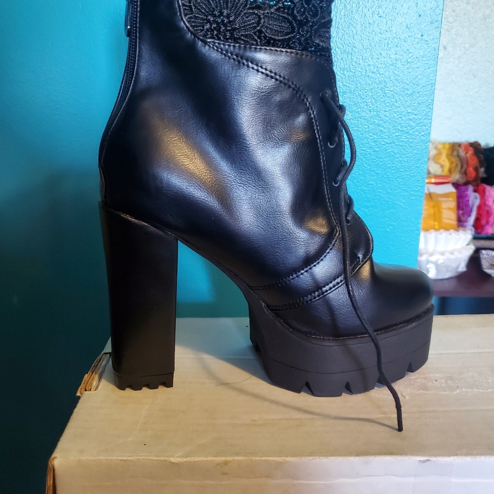 High heeled booties